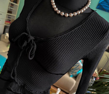 Anna Ritan schönes Seiden Shirt Gr.34/36 schwarz Boho impressionen