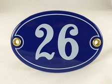 Emaille Hausnummer OVAL Nr. 26
