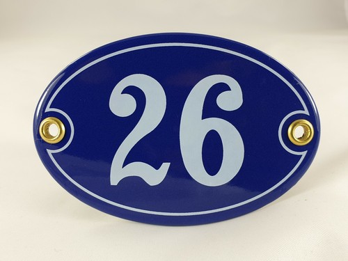Emaille hausnummer oval 26 - nr.,