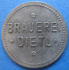 alte WERTMARKE BAUMBURG Brauerei Dietl Biermarke ZINK Menzel /