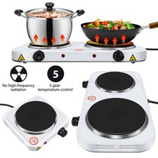 Elektrisch Kochplatte 2500W 1000W Einzel Doppel Kochfeld Herdplatte Tragbar