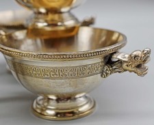 alte chinesische Schale Schälchen cache pot mit Drachengriff   1von6