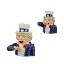 9973799 Figur mechanisch Spardose Eisen Uncle Sam USA 19x16cm