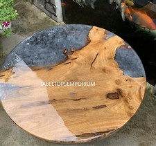 Holz Grau Harz Epoxid Runder