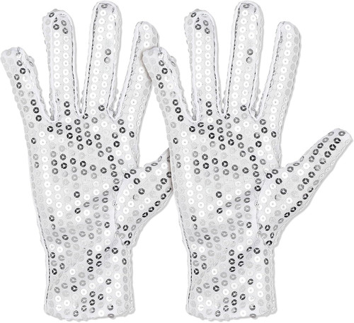 Pailletten handschuhe silberne - pailletten,