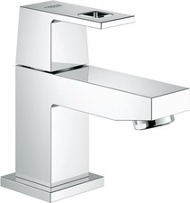 GROHE Eurocube | Badarmatur - Waschtischarmatur | EcoJoy WASSERSPARFUNKTION, gla