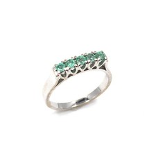18kt Weißgold Ring Smaragd