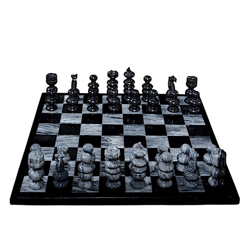 Schachbrett marmor schwarz - marmor, e