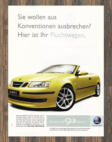 Saab cabriolet reklame - cabriolet,