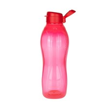 Tupperware EcoEasy Flasche 2 l Trinkflasche Rot Clipverschluss