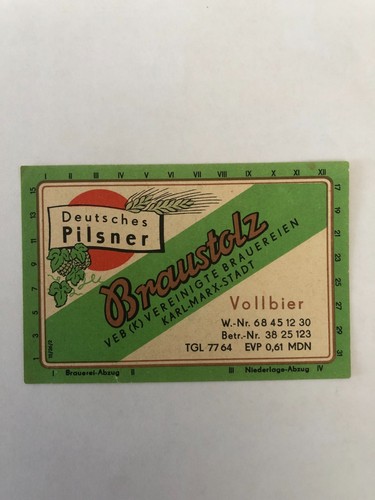 Bieretikett braustolz brauerei - bieretikett, braustolz-brauerei