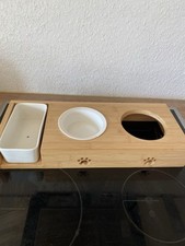 Fressnapf Holz /Keramik 2 Schalen