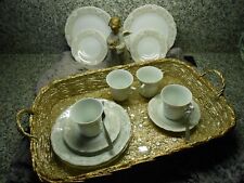 Tirschenreuth-Baronesse---Jacqueline -  4 Gedecke, Tablett, Kerzenständer, Kerze