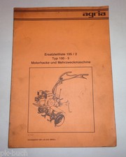 Ersatzteilliste / Teilekatalog 105/2 Agria Motorhacke und Mehrzweckmaschine 1979