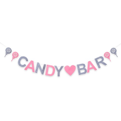 Candybar filz girlande banner - filz,