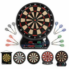 Elektronische Dartscheibe Profi Dartboard 4-LED 12 Pfeile 202 Spiele Dartboard