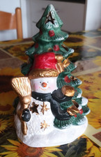 Windlicht Teelichthalter Schneemann Keramik 15 cm