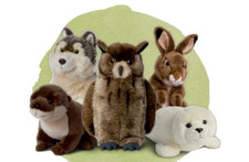 WWF Plüschtiere / Kuscheltiere aus der Heimat / Hase, Otter, Robbe, Uhu, Wolf 🔝