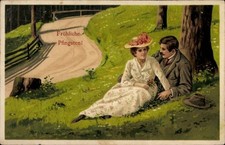 Künstler Ak Mailick, Frohe