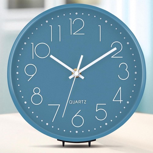 Wanduhr blau modern 20cm - blau,