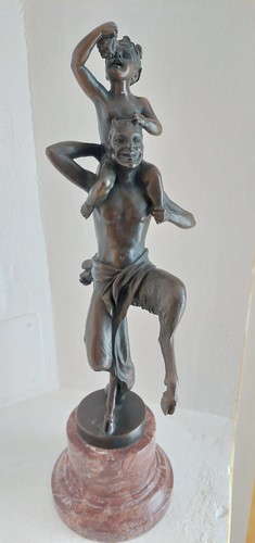 Bronzefigur faun mit - faun,