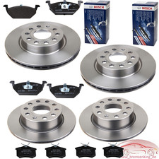 VW Golf 4 Polo 9N Audi A3 HM Bremsscheiben + BOSCH Bremsbeläge VORNE HINTEN*