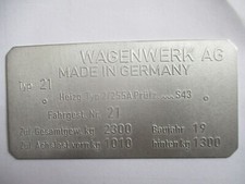 Typenschild Schild  VW Typ 21