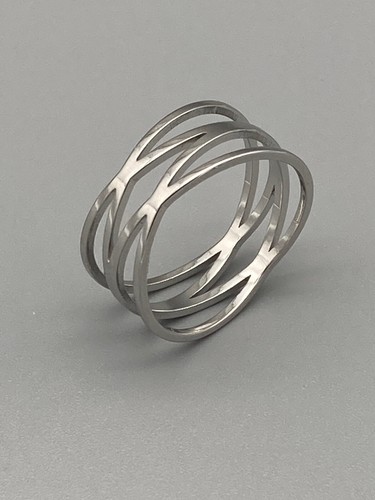 Edelstahl ring 8mm breit - ring,