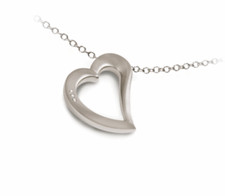 Boccia Anhänger Herz Titan