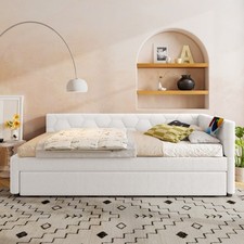 Daybett, 90*200cm Tagesbett, Schlafsofa, Bett mit Lattenrost (ohne Matratze),