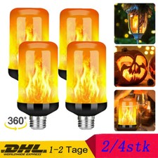 4x E27 Birne Fackel Effekt Flacker Flammen Lampe Licht Feuer LED Glühbirne Dekor