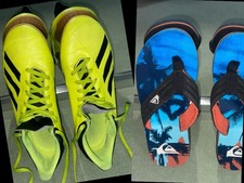 Adidas Fußball-Hallenschuhe * Gr. 39,5 und Quicksilver Zehentrenner * Gr. 39