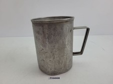 Metallschütte Messbecher antik Aluminium mit Griff alt Vintage Deko #259068