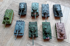9x Spielzeug Panzer Metall made in Hong Kong 80er Jahre