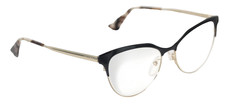 PRADA Brille VPR555 QE3-1O1 Schwarz & Gold glasses FASSUNG eyewear