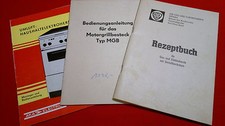 Gebrauchsanweisung Rezepte Motor-Grill-Besteck Umluft Elektroherd AKA Egeln DDR