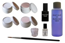 Set acryl pulver 10g klar - pulver,
