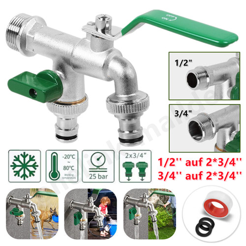 Garten doppel wasserhahn 2 - doppel, 1/2