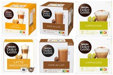 Nescafé Dolce Gusto 6er Set 96 Kaffeekapseln Latte Macchiato Cappuccino, Au Lait