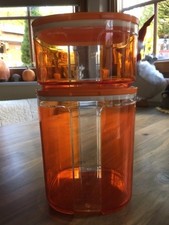 Tupperware Skyline orange  1x 1,5 Liter und 1x 0,7 L  - 2er Set Vorratbehälter