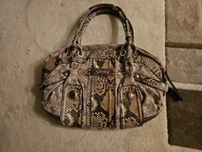 Guess Damen Tasche Handtasche Grau Blumen Clutch Kette Elegant Abendtasche Top