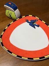 Rosenthal Dreieck Teller Love Story rot und Zuckerdose mit Dose edle Keramik