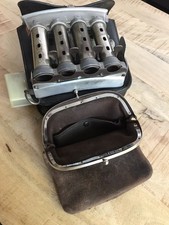 Münzwechsler Schaffnerkasse Leder (Fa.Alfred Kraut) und alten Ledergeldbeutel