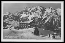 Ansichtskarte Krummholz-Hütte mit Dachstein - Stmk. Österreich