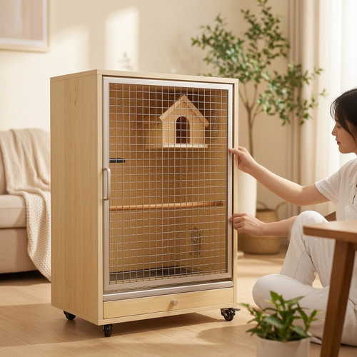 Vogelkäfig groß mit ständer - mit,