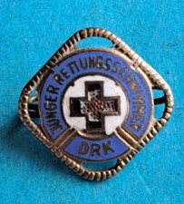 Emaillierte JUNGER RETTUNGSSCHWIMMER DRK - Brosche
