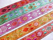 Orientalische Brokat-Borte Webband in verschiedenen Farben lfm ca.35mm breit B68