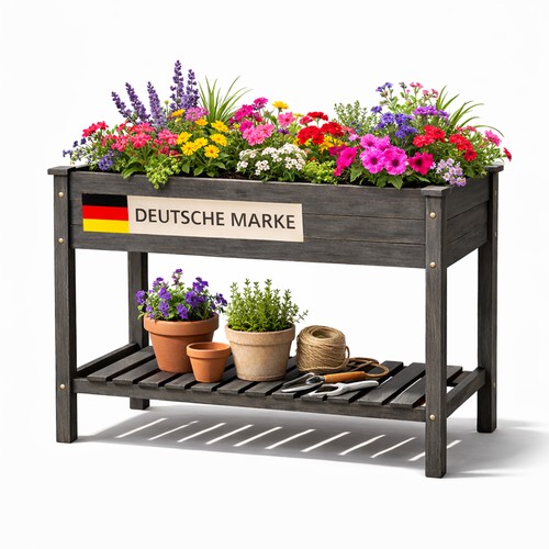 Blumenbeet hochbeet 85x48x81cm - blumenbeet,