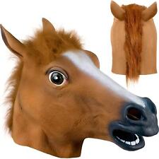 Pferdemaske aus Latex Horse Head Gummimaske Pferdekopf Maske Karneval Retoo
