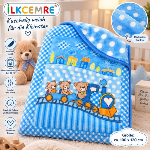 Babydecke kuscheldecke 100x120 - babydecke,